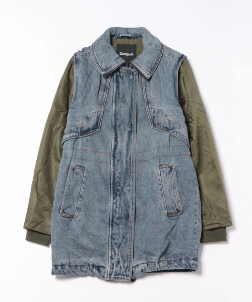 Desigual（デシグアル）の「ファーコンビネーションパーカー（ブルゾン・レディース・ブルー・S/M/L）」の3枚目の写真