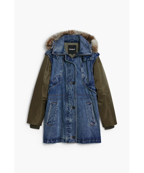 セール】ファーコンビネーションパーカー（ブルゾン）｜Desigual