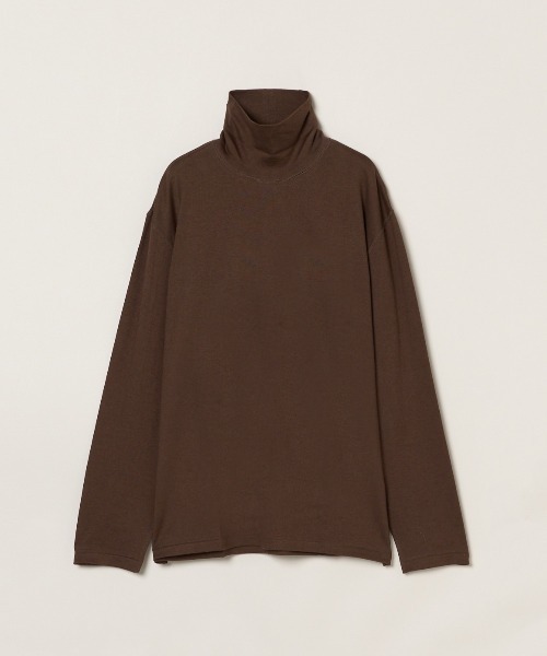 three dots(スリードッツ)の「コットンウール 長袖タートルネック(Tシャツ/カットソー・メンズ・パープル/オフホワイト/ブラック/ブラウン系その他・MEDIUM/LARGE/SMALL)」の3枚目の写真