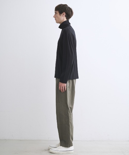 three dots(スリードッツ)の「コットンウール 長袖タートルネック(Tシャツ/カットソー・メンズ・パープル/オフホワイト/ブラック/ブラウン系その他・MEDIUM/LARGE/SMALL)」の12枚目の写真