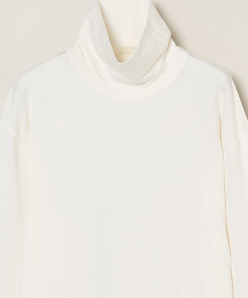 three dots(スリードッツ)の「コットンウール 長袖タートルネック(Tシャツ/カットソー・メンズ・パープル/オフホワイト/ブラック/ブラウン系その他・MEDIUM/LARGE/SMALL)」の7枚目の写真