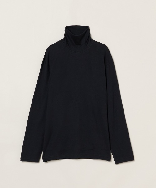 three dots(スリードッツ)の「コットンウール 長袖タートルネック(Tシャツ/カットソー・メンズ・パープル/オフホワイト/ブラック/ブラウン系その他・MEDIUM/LARGE/SMALL)」の5枚目の写真