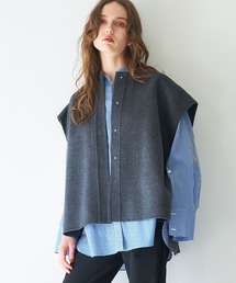 qualite | ダブルフェイスジレ/秋服/冬服/ポンチョ/ケープ/ウール(ポンチョ)