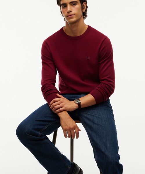 TOMMY HILFIGER(トミーヒルフィガー)の「コットンシルクカシミヤクルーネックセーター(ニット/セーター・メンズ・グレー/レッド系その他4/ブルー系その他5/オレンジ系その他4/ネイビー/ホワイト/ピンク/グレー系その他2/オレンジ系その他6・MEDIUM/LARGE/SMALL/X-LARGE)」の6枚目の写真