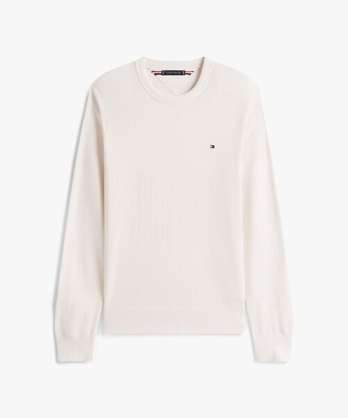 TOMMY HILFIGER（トミーヒルフィガー）の「コットンシルクカシミヤクルーネックセーター（ニット/セーター・メンズ・グレー/レッド系その他4/ブルー系その他5/オレンジ系その他4/ネイビー/ホワイト・MEDIUM/LARGE/SMALL/X-LARGE）」の10枚目の写真