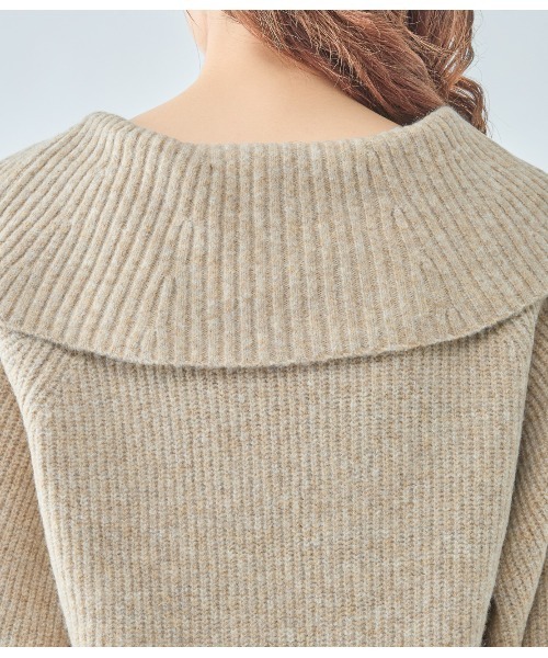 PEACH JOHN（ピーチジョン）の「ラペルルーズニットワンピース（ワンピース・レディース・モカ/グレー・ONE SIZE）」の20枚目の写真