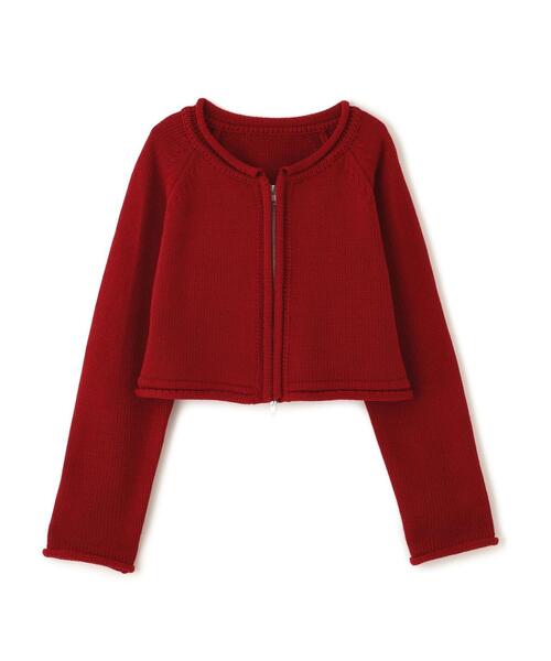 FREE'S MART（フリーズマート）の「ロールアップ短丈ジップカーディガン（カーディガン/ボレロ・レディース・ブラック/ホワイト/レッド・FREE）」の17枚目の写真