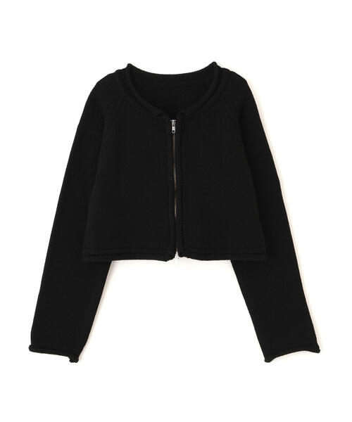FREE'S MART（フリーズマート）の「ロールアップ短丈ジップカーディガン（カーディガン/ボレロ・レディース・ブラック/ホワイト/レッド・FREE）」の7枚目の写真