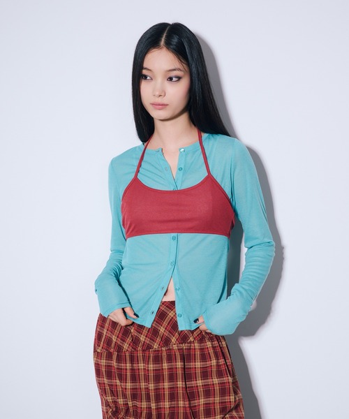 anna sui nyc(アナ スイ エヌ ワイ シー)の「レイヤードブラカットソー(Tシャツ/カットソー・レディース・ブラック/イエロー/ミント・FREE)」の3枚目の写真