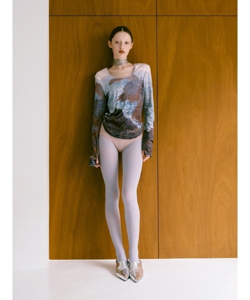 Velour Art Print Top/ベロアアートプリントトップ（Tシャツ