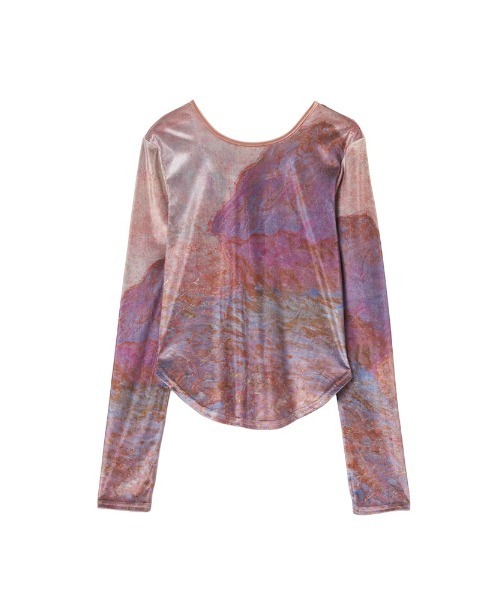 Velour Art Print Top/ベロアアートプリントトップ（Tシャツ