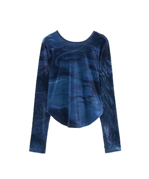 Velour Art Print Top/ベロアアートプリントトップ（Tシャツ
