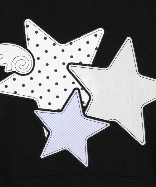 FANCY CLUB(ファンシークラブ)の「A'GEM/9 × .kom 『FANCY CLUB/ファンシークラブ』 MIX STAR ANGEL PATCH HOODIE/エンジェル パッチプルオーバーパーカー(パーカー・レディース・ブラック/ホワイト・FREE)」の20枚目の写真