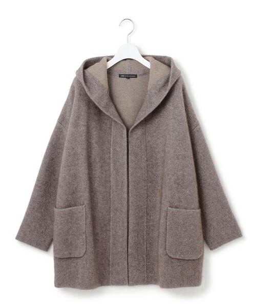 23区（ニジュウサンク）の「【洗える】ラクーンブレンドダブルフェイス フーディー ニットカーディガン（カーディガン/ボレロ・レディース・アイボリー系/グレー系/ブラウン系・38）」の11枚目の写真