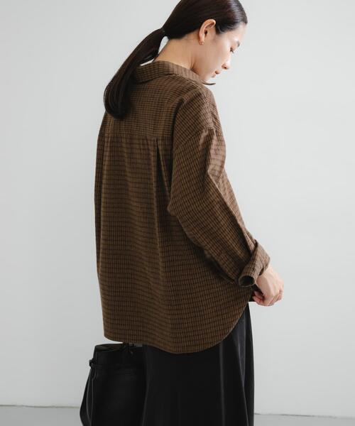 URBAN RESEARCH（アーバンリサーチ）の「ネルチェックコットンシャツ（シャツ/ブラウス・レディース・ブラウン/グリーン系その他・FREE）」の18枚目の写真