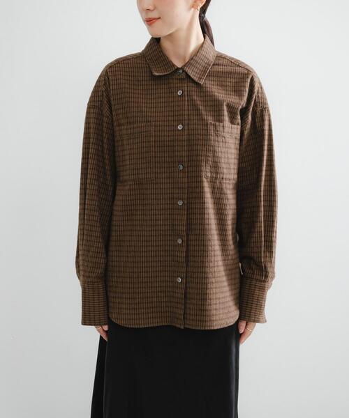URBAN RESEARCH（アーバンリサーチ）の「ネルチェックコットンシャツ（シャツ/ブラウス・レディース・ブラウン/グリーン系その他・FREE）」の21枚目の写真