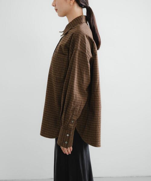 URBAN RESEARCH（アーバンリサーチ）の「ネルチェックコットンシャツ（シャツ/ブラウス・レディース・ブラウン/グリーン系その他・FREE）」の22枚目の写真