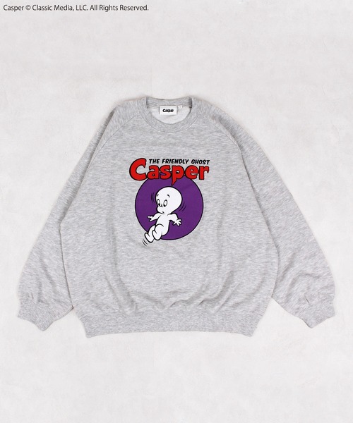 MARKEY'S（マーキーズ）の「【Casper/キャスパー】別注プリントトレーナー/おとな（スウェット・レディース・オフホワイト/杢グレー・160cm）」の2枚目の写真