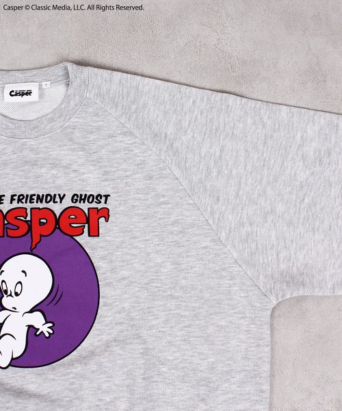 MARKEY'S（マーキーズ）の「【Casper/キャスパー】別注プリントトレーナー/おとな（スウェット・レディース・オフホワイト/杢グレー・160cm）」の9枚目の写真