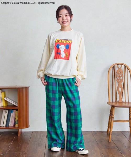 MARKEY'S（マーキーズ）の「【Casper/キャスパー】別注プリントトレーナー/おとな（スウェット・レディース・オフホワイト/杢グレー・160cm）」の5枚目の写真