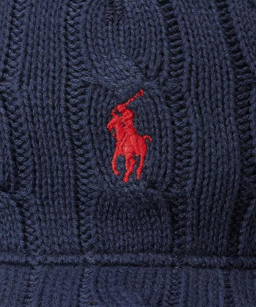 ケーブルニット コットン ボール キャップ（キャップ）｜POLO RALPH