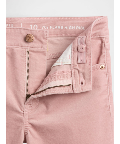 GAP(ギャップ)の「ハイライズ ベルベット '70s フレアパンツ (キッズ)(デニムパンツ・キッズ・ピンク・130cm/140cm/150cm/120cm/155cm/160cm)」の6枚目の写真