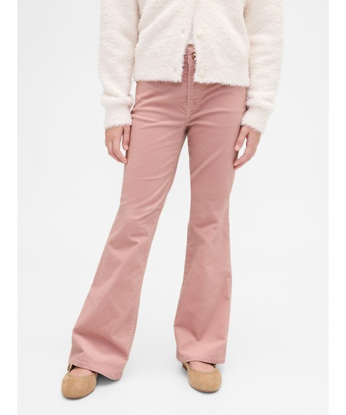 GAP(ギャップ)の「ハイライズ ベルベット '70s フレアパンツ (キッズ)(デニムパンツ・キッズ・ピンク・130cm/140cm/150cm/120cm/155cm/160cm)」の2枚目の写真