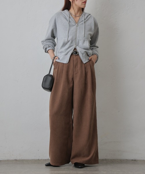 COLONY 2139（コロニートゥーワンスリーナイン）の「ピーチ起毛2タックワイドパンツ（その他パンツ・レディース・ブラウン/グレー/ブラック・SMALL/MEDIUM）」の12枚目の写真