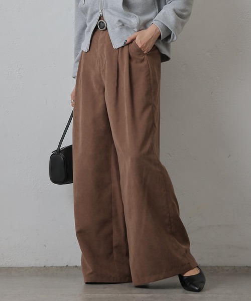 COLONY 2139（コロニートゥーワンスリーナイン）の「ピーチ起毛2タックワイドパンツ（その他パンツ・レディース・ブラウン/グレー/ブラック・SMALL/MEDIUM）」の9枚目の写真