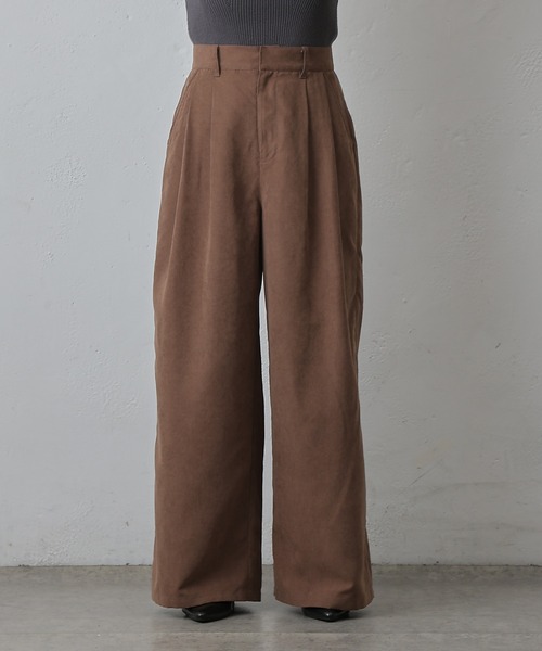 COLONY 2139（コロニートゥーワンスリーナイン）の「ピーチ起毛2タックワイドパンツ（その他パンツ・レディース・ブラウン/グレー/ブラック・SMALL/MEDIUM）」の22枚目の写真