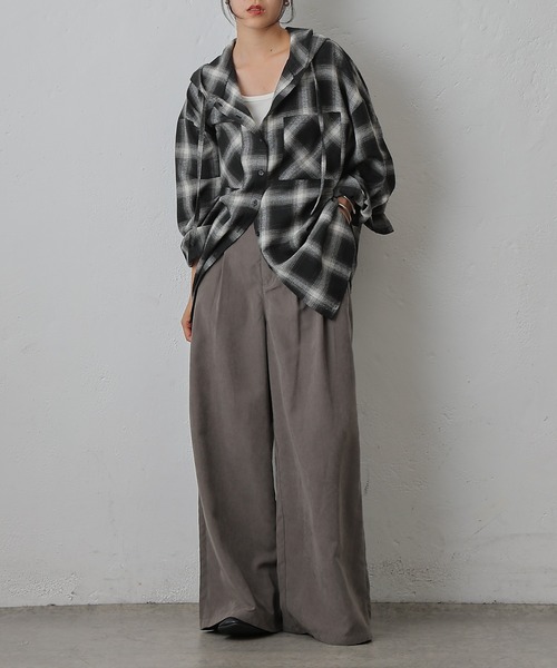 COLONY 2139（コロニートゥーワンスリーナイン）の「ピーチ起毛2タックワイドパンツ（その他パンツ・レディース・ブラウン/グレー/ブラック・SMALL/MEDIUM）」の18枚目の写真