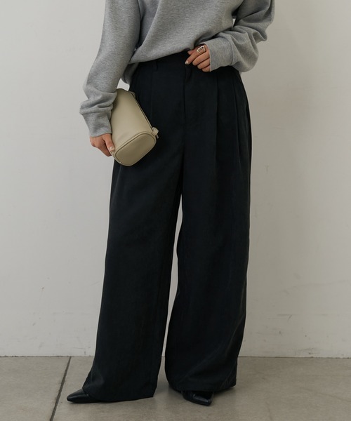 COLONY 2139（コロニートゥーワンスリーナイン）の「ピーチ起毛2タックワイドパンツ（その他パンツ・レディース・ブラウン/グレー/ブラック・SMALL/MEDIUM）」の4枚目の写真