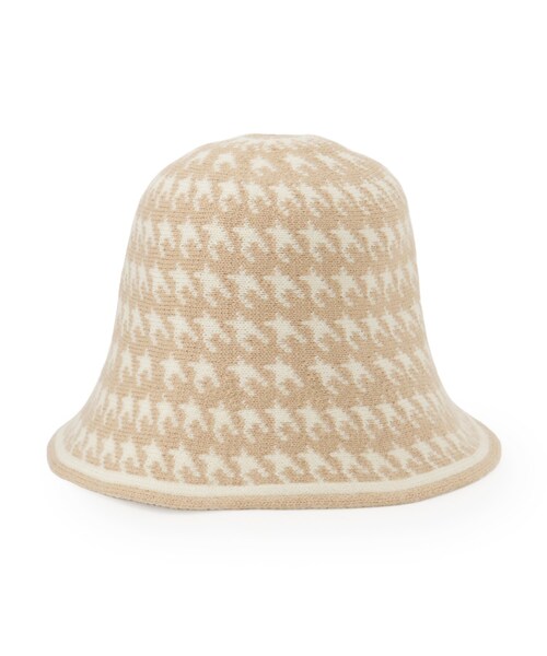 ITS'DEMO（イッツデモ）の「【手洗い可】千鳥柄サーモハット（ハット・レディース・ブラック系2/ベージュ系2・00）」の4枚目の写真