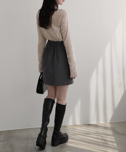nouvellemoi(ヌーベルモイ)の「ドレープロンT(Tシャツ/カットソー・レディース・チャコール/アイボリー/グレイッシュベージュ/ブラック・M)」の12枚目の写真