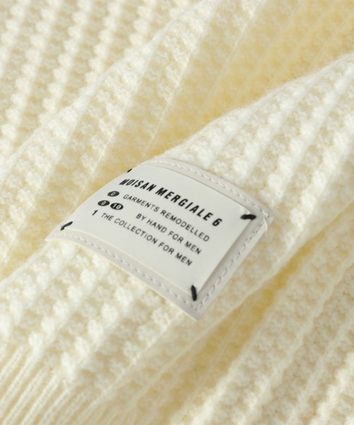 aimoha(アイモハ)の「ワッフル編み クルーネック ニットプルオーバー/Waffle knit crew neck knit pullover(ニット/セーター・メンズ・グレー/オフホワイト/ブラック・XXX-LARGE/X-LARGE/XX-LARGE)」の7枚目の写真