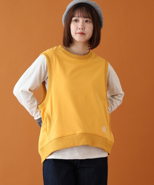 BARNDOOR(バーンドア)の「ミニ裏毛ベスト 26AW(ベスト・レディース・レッド/イエロー/インディゴブルー/ダークインディゴブルー/アイボリー・FREE)」の1枚目の写真