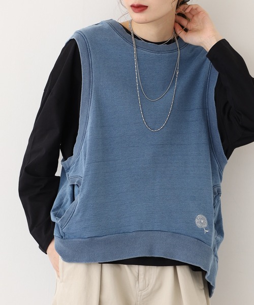 BARNDOOR(バーンドア)の「ミニ裏毛ベスト 26AW(ベスト・レディース・レッド/イエロー/インディゴブルー/ダークインディゴブルー/アイボリー・FREE)」の3枚目の写真