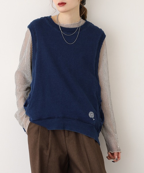 BARNDOOR(バーンドア)の「ミニ裏毛ベスト 26AW(ベスト・レディース・レッド/イエロー/インディゴブルー/ダークインディゴブルー/アイボリー・FREE)」の4枚目の写真
