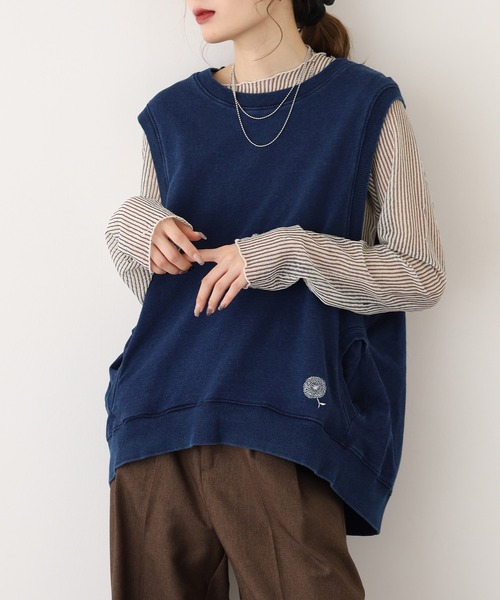 BARNDOOR(バーンドア)の「ミニ裏毛ベスト 26AW(ベスト・レディース・レッド/イエロー/インディゴブルー/ダークインディゴブルー/アイボリー・FREE)」の17枚目の写真