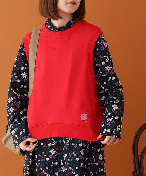 BARNDOOR(バーンドア)の「ミニ裏毛ベスト 26AW(ベスト・レディース・レッド/イエロー/インディゴブルー/ダークインディゴブルー/アイボリー・FREE)」の7枚目の写真