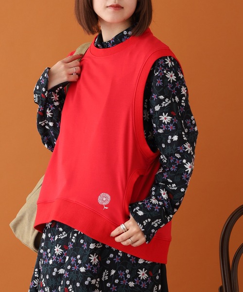 BARNDOOR(バーンドア)の「ミニ裏毛ベスト 26AW(ベスト・レディース・レッド/イエロー/インディゴブルー/ダークインディゴブルー/アイボリー・FREE)」の8枚目の写真