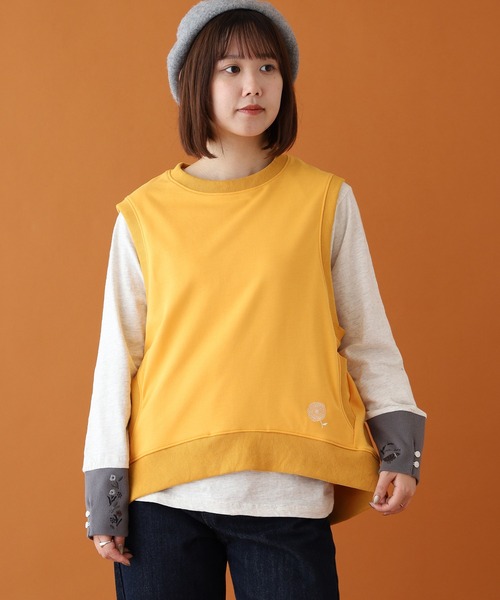 BARNDOOR(バーンドア)の「ミニ裏毛ベスト 26AW(ベスト・レディース・レッド/イエロー/インディゴブルー/ダークインディゴブルー/アイボリー・FREE)」の20枚目の写真