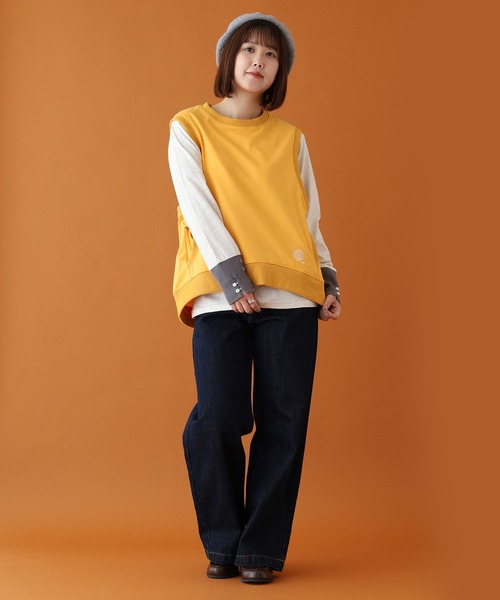 BARNDOOR(バーンドア)の「ミニ裏毛ベスト 26AW(ベスト・レディース・レッド/イエロー/インディゴブルー/ダークインディゴブルー/アイボリー・FREE)」の22枚目の写真