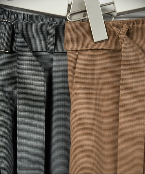 lawgy(ラウジー)の「belt set center tuck check pants / ベルトセットセンタータックチェックパンツ(その他パンツ・レディース・ブラック/キャメル・FREE)」の16枚目の写真