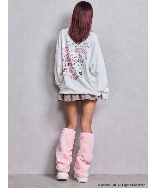 GYDA（ジェイダ）の「Esther Bunny×GYDA BIG プルオーバー（スウェット・レディース・ブラック/オフホワイト/パープル・FREE）」の9枚目の写真