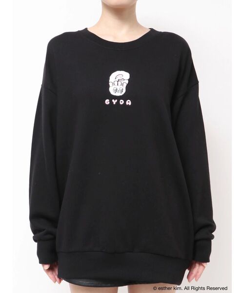 GYDA（ジェイダ）の「Esther Bunny×GYDA BIG プルオーバー（スウェット・レディース・ブラック/オフホワイト/パープル・FREE）」の20枚目の写真