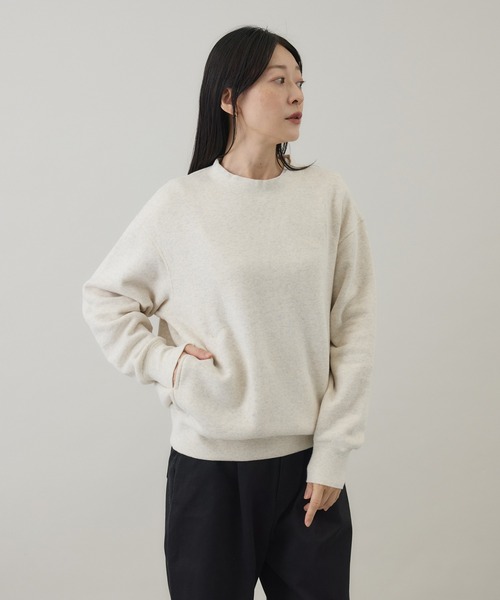 kuros'(クロス)の「【kuros’オリジナル】もちとろクルーネックプルオーバー(Tシャツ/カットソー・レディース・オートミール/ブラック・MEDIUM/LARGE)」の19枚目の写真