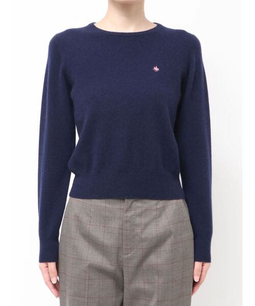POLO BCS(ポロ ビーシーエス)の「【POLO BCSコラボ】カシミヤ100クルーネックニット(ニット/セーター・レディース・ネイビー/グレー/ライトグリーン・MEDIUM)」の12枚目の写真
