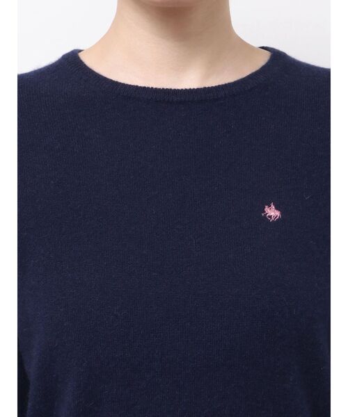POLO BCS(ポロ ビーシーエス)の「【POLO BCSコラボ】カシミヤ100クルーネックニット(ニット/セーター・レディース・ネイビー/グレー/ライトグリーン・MEDIUM)」の4枚目の写真
