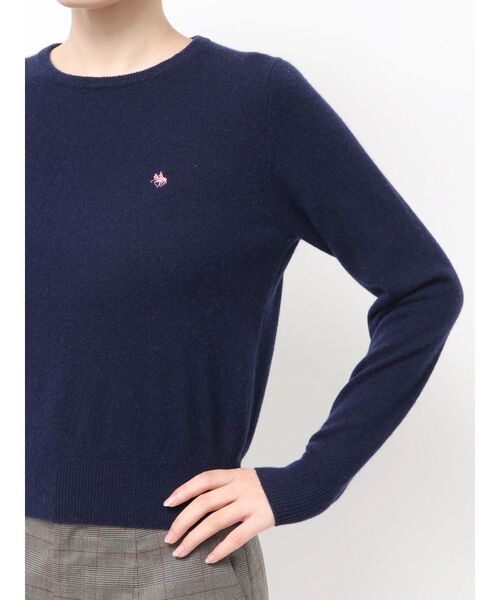 POLO BCS(ポロ ビーシーエス)の「【POLO BCSコラボ】カシミヤ100クルーネックニット(ニット/セーター・レディース・ネイビー/グレー/ライトグリーン・MEDIUM)」の5枚目の写真